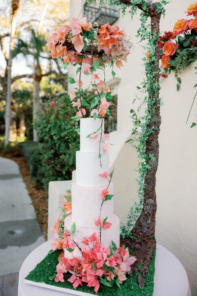 Feminine wedding flower with pink color scheme for Southwest Florida wedding