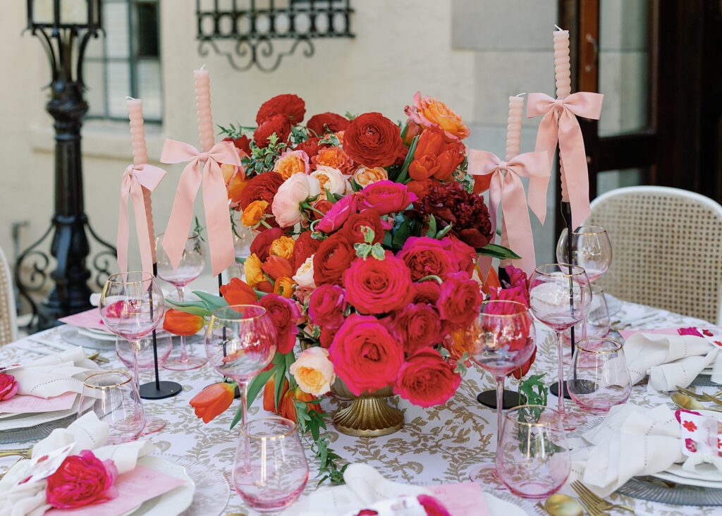 Feminine wedding details with pink color scheme for Southwest Florida wedding