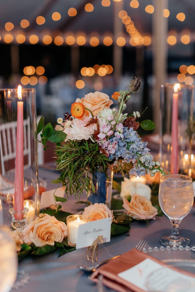 Florals for table decor for Florida wedding