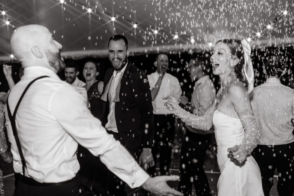 Bride and groom dancing at wedding reception at Bay Preserve at Osprey in Florida